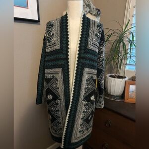 Vertigo Paris sweater coat cardigan Geometric Patterned small